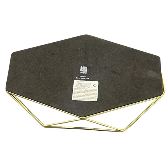 NEW Umbra Display Prisma Tray Sung Wook Park Geometric Gold Tone - Picture 9 of 16
